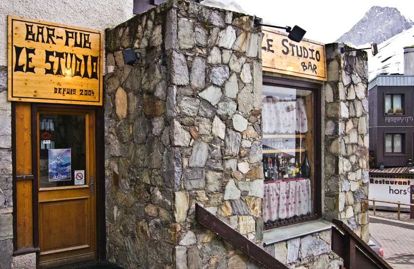 Le bar/pub 'Le Studio' à Tignes Val Claret