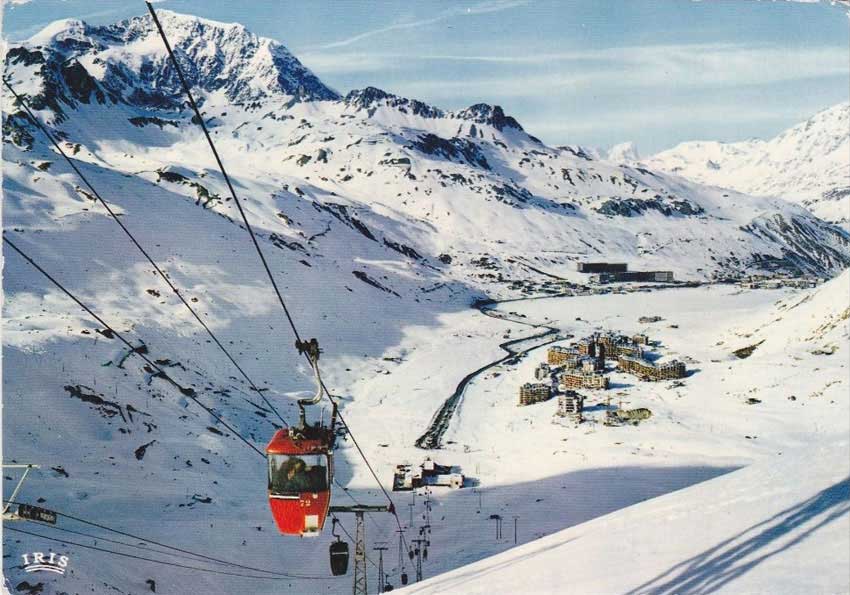 Postcard, « The Grande Motte gondola lift, Le Val Claret ». 1970s.