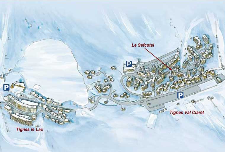 Map indicating the location of the Sefcotel